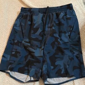 Zyia Blue Camo Athletic Shorts
